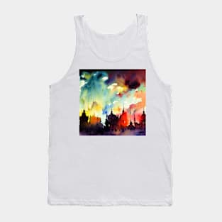 City view in vibrant watercolors Tank Top